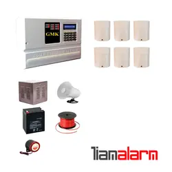 پکیج دزدگیر اماکن با سیم مدل جی ام کا سیم کارتی و تلفنی GM910PR6