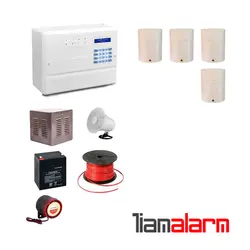 پکیج دزدگیر اماکن  با سیم مدل فایروال سیم کارتی و تلفنی F10P4