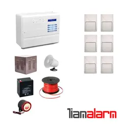 پکیج دزدگیر اماکن با سیم مدل فایروال سیم کارتی و تلفنی F10F6