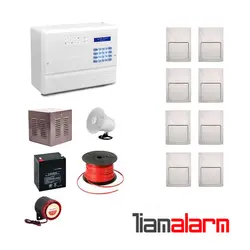 پکیج دزدگیر اماکن با سیم مدل فایروال سیم کارتی و تلفنی F10F8