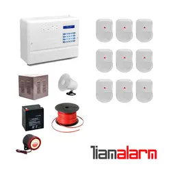 پکیج دزدگیر اماکن باسیم وزنی مدل فایروال سیم کارتی و تلفنیF10N9