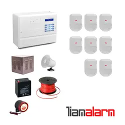 پکیج دزدگیر اماکن مدل باسیم وزنی فایروال سیم کارتی و تلفنیF10N8