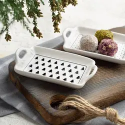 خرما خوری جفتی سرامیک گرد و مستطیل مایا