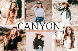 ۴۰ پریست لایت روم و کمرا راو و اکشن فتوشاپ تم شکلاتی Canyon Pro Lightroom Presets