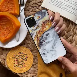 قاب موبایل آیفون 11 ماربل شن طلایی
