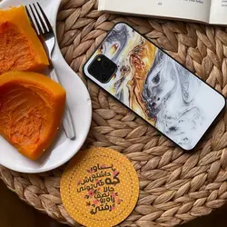 قاب موبایل آیفون 11promax ماربل شن طلایی