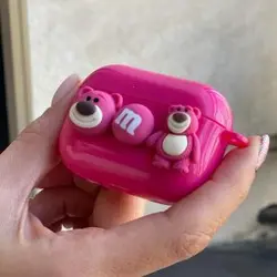 کاور ایرپاد series PRO خرس صورتی برجسته خمیری یوگی