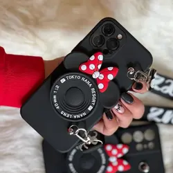 قاب موبایل شیائومی Redmi Note 10 / Note 10s میکی پاپ سوکت دوربینی + بند ست بلند