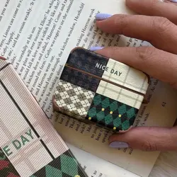 کاور ایرپاد series 3 باربری ژاکت استایل چهارخونه سبز