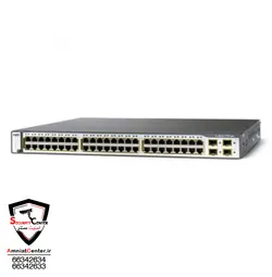 سوئیچ شبکه سیسکو CISCO مدل WS-C3750-48PS-S - دوربین مداربسته امنیت سنتر