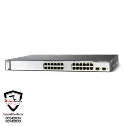 سوئیچ شبکه سیسکو CISCO مدل WS-C3750-24PS-S - دوربین مداربسته امنیت سنتر