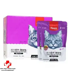 پوچ گربه ونپی گوشت مرغ و سبزیجات Pouch WANPY CAT chicken and vegetable 85gr