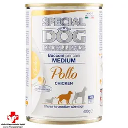کنسرو مخصوص سگ های بالغ نژاد متوسط Special Dog EXCELLENCE Chunks Medium Chicken- 400g