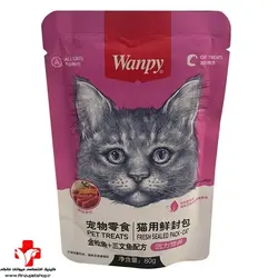 پوچ گربه ونپی گوشت مرغ و ماهی Pouch WANPY CAT chicken and fish 85gr