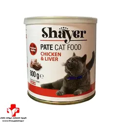 کنسرو شایر گربه گوشت مرغ و جگر Shayer Cat Chicken and Liver 800gr