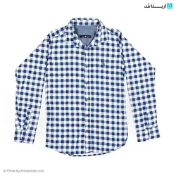 پیراهن چهارخونه مردانه نخی - آرینا مد