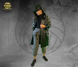 پالتو کلاه دار چرم01