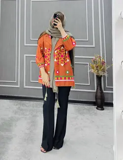 شارژ کت گلدوزی کد ۱۲۵۳۹