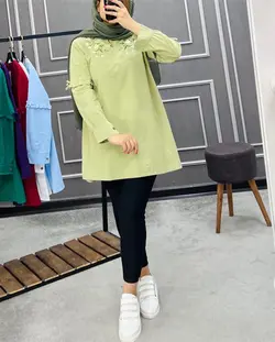 مانتو لینن گلدوزی شده کد۱۲۶۳۱