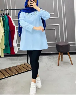 مانتو لینن گلدوزی شده کد۱۲۶۳۱