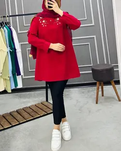 مانتو لینن گلدوزی شده کد۱۲۶۳۱