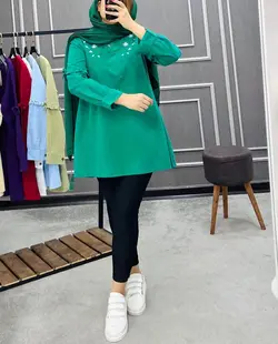 مانتو لینن گلدوزی شده کد۱۲۶۳۱