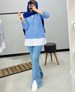 شارژ شومیز یقه سفید کد ۱۲۶۷۵