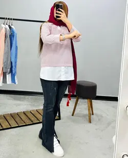 شارژ شومیز یقه سفید کد ۱۲۶۷۵