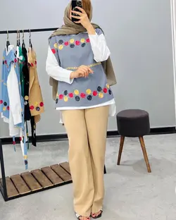 دو پی اس گلدوزی شده کد ۱۲۶۹۰