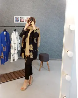 مانتو مزونی طرح دار کد 1174