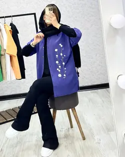 اسپرت گلدوزی دکمه دار کد ۱۲۳۴۳