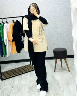 اسپرت گلدوزی دکمه دار کد ۱۲۳۴۳