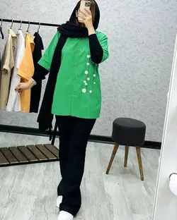 اسپرت گلدوزی دکمه دار کد ۱۲۳۴۳