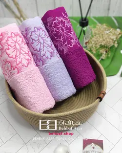 حوله دستی طرح پتوس بهباف اذر 40در80 سانت