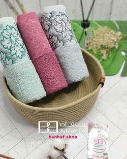 حوله دستی طرح پتوس بهباف اذر 40در80 سانت