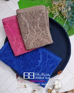 حوله دستی کوچک طرح داماسک بهباف اذر 30در60