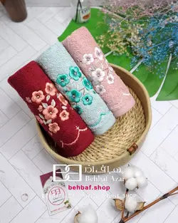 حوله دستی گلدوزی اوالی بهباف اذر 40در80