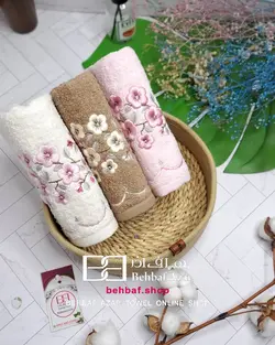 حوله دستی گلدوزی اوالی بهباف اذر 40در80