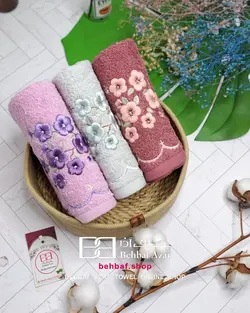 حوله دستی گلدوزی اوالی بهباف اذر 40در80