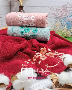 حوله دستی گلدوزی اوالی بهباف اذر 40در80