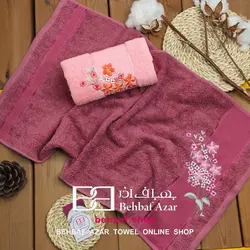 حوله دستی گلدوزی ساده بهباف اذر