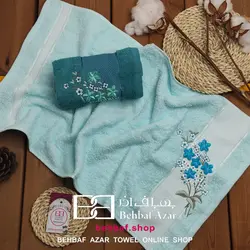 حوله دستی گلدوزی ساده بهباف اذر