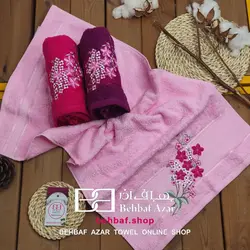 حوله دستی گلدوزی ساده بهباف اذر