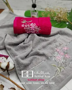 حوله دستی گلدوزی ساده بهباف اذر