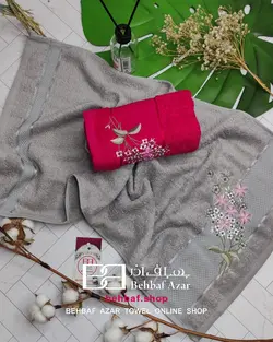 حوله دستی گلدوزی ساده بهباف اذر