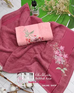 حوله دستی گلدوزی ساده بهباف اذر