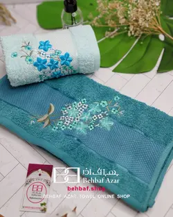 حوله دستی گلدوزی ساده بهباف اذر