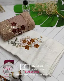 حوله دستی گلدوزی ساده بهباف اذر