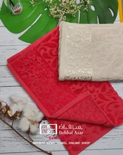 حوله دستی مخمل انتیک 40در80 بهباف اذر