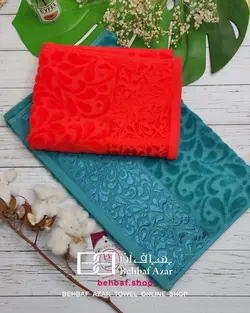 حوله دستی مخمل انتیک 40در80 بهباف اذر